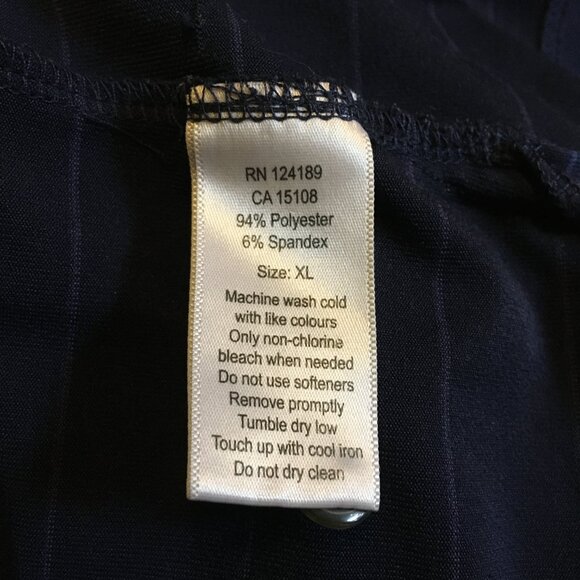 Kirkland Performance Polo Mens Blue and White Stripe Shirt - Picture 8 of 13